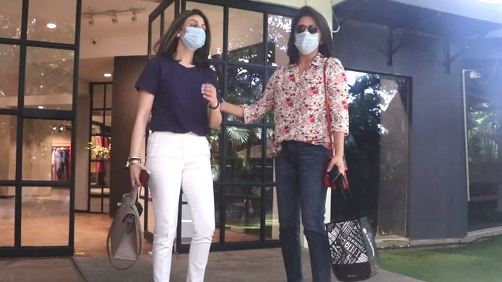 Neetu Kapoor snapped with daughter Ridhima Kapoor in Bandra
