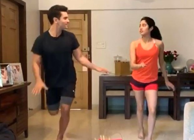 BTS video of Angad Bedi and Janhvi Kapoor rehearsing to ‘One Two Ka Four’ for a scene goes viral