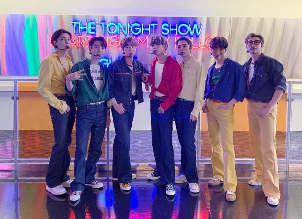 BTS end their residency on The Tonight Show Starring Jimmy Fallon with 'Dynamite' performance at a rollerskating rink