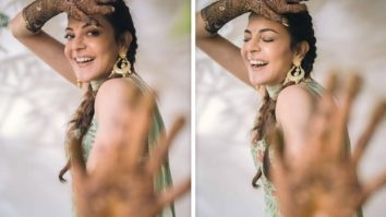 Bride-to-be Kajal Aggarwal looks stunning in Anita Dongre ensemble as she shares pictures from her mehendi ceremony