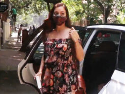 Dia Mirza spotted arriving at BBlunt salon Bandra