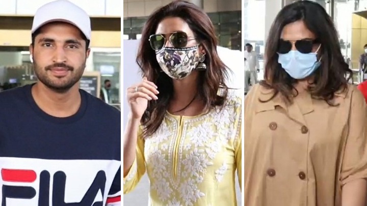 Jassi Gill, Karishma Tanna and Richa Chadda spotted at the airport