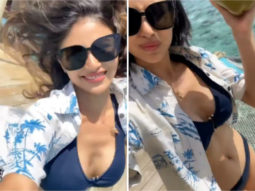 Mouni Roy is enjoying the sunny weather and dancing in a blue bikini in Maldives