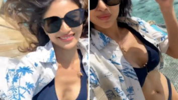 Mouni Roy is enjoying the sunny weather and dancing in a blue bikini in Maldives