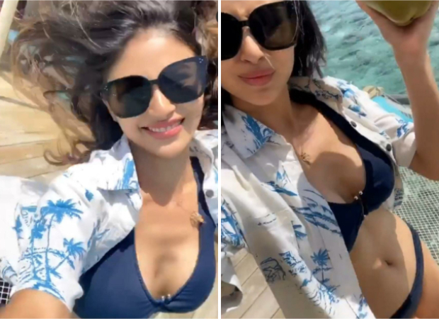 Mouni Roy is enjoying the sunny weather and dancing in a blue bikini in Maldives 
