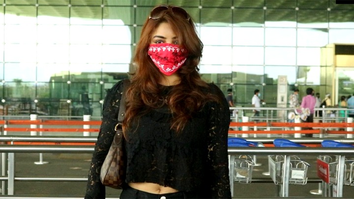 Payal Ghosh spotted at International Airport