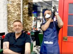 Sanjay Dutt is back in Mumbai from Dubai; gets a new hairdo for his next
