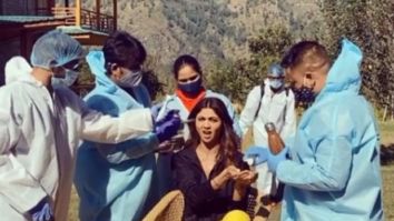 Shilpa Shetty does the sanitisation drill on the sets of Hungama 2, shows the new normal on a film set