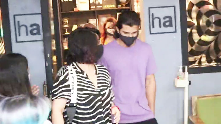 Vijay Devarkonda and Charmi Kaur spotted at Hakim Alim salon Bandra