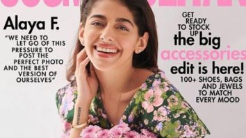 Alaya F looks stunning in a short floral print dress as she strikes a pose for the cover of a magazine