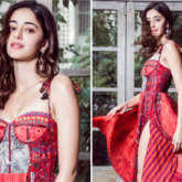 Diwali 2020: Ananya Panday opts for thigh-high slit Saaksha and Kinni multi-colour dress