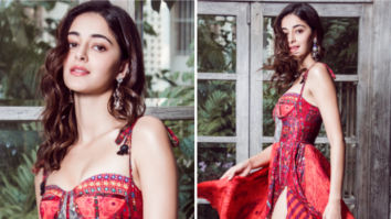 Diwali 2020: Ananya Panday opts for thigh-high slit Saaksha and Kinni multi-colour dress 