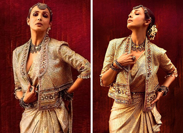 GOLDEN AFFAIR! Malaika Arora looks majestic in ethnic fusion Tarun Tahiliani ensemble