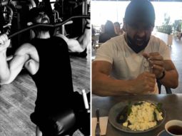 John Abraham is on beast mode in the gym; begins his day by crushing eggs