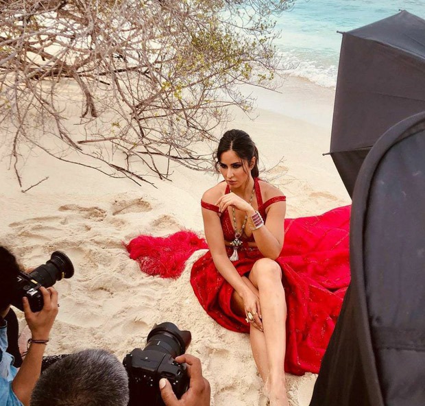 Katrina Kaif goes glam & looks exquisite in red Falguni & Shane Peacock couture in Maldives