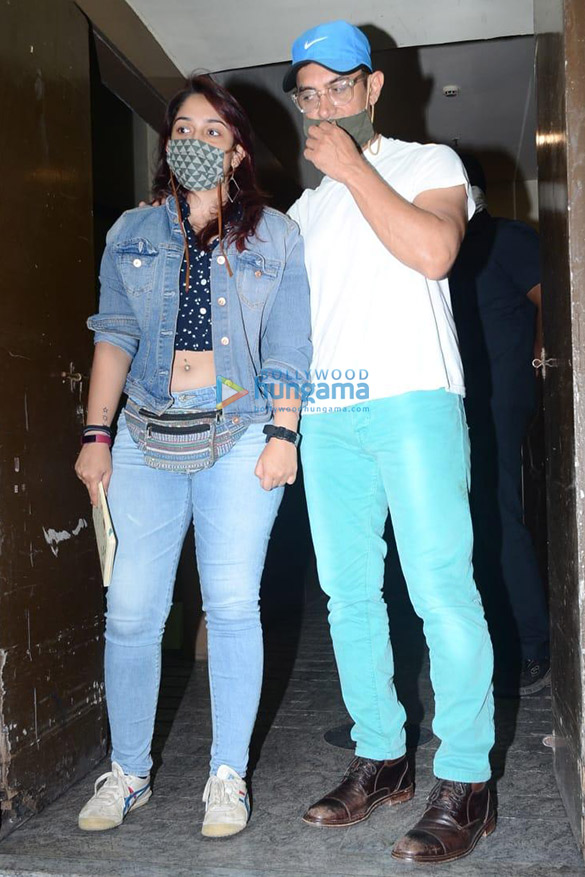 photos aamir khan and ira khan snapped at pvr in juhu 1