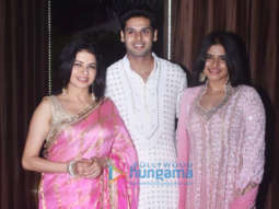Photos: Bhagyashree, Abhimanyu Dassani and Avantika Dasani snapped at Juhu