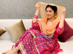 Photos: Divya Khosla Kumar celebrates Karwa Chauth on the sets of Satyameva Jayate 2