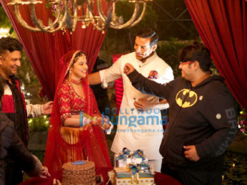Photos: Divya Khosla Kumar celebrates her birthday on the sets of Satyameva Jayate 2 with Bhushan Kumar, John Abraham and Milap Zaveri!