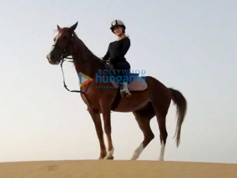Photos: Elli AvrRam goes horse riding in Dubai