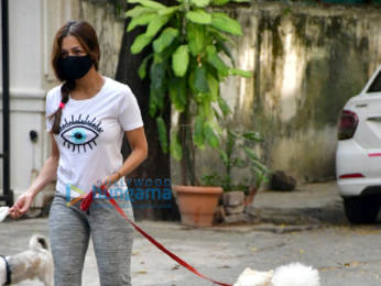 Photos: Malaika Arora snapped with her pet in Bandra