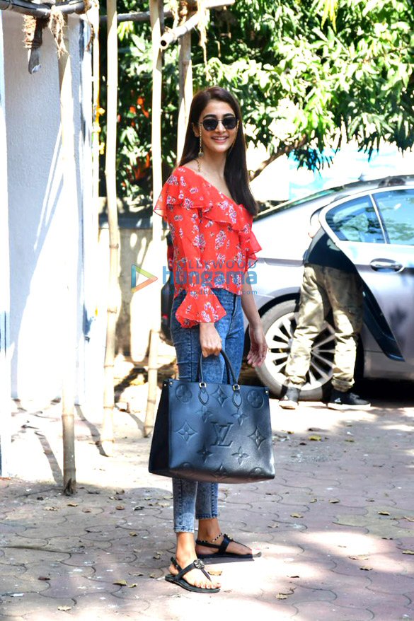 photos pooja hegde spotted outside her house 2