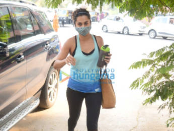 Photos: Taapsee Pannu snapped at salon in Bandra