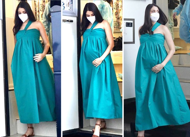 Pregnant Anushka Sharma glows in green gown, starts shooting for an ad! Pregnant Anushka Sharma glows in green gown, starts shooting for an ad!