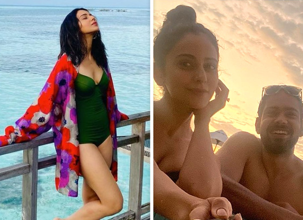 Rakul Preet Singh enjoys Maldives vacation in olive green swimsuit; shares a photo with her brother 