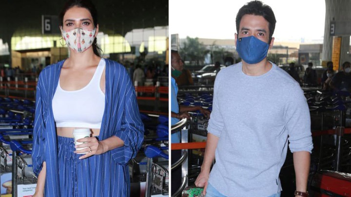 SPOTTED – Karishma Tanna and Tusshar Kapoor at Airport