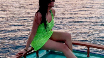 Sonakshi Sinha sports neon green outfit as she watches the serene sunset in Maldives