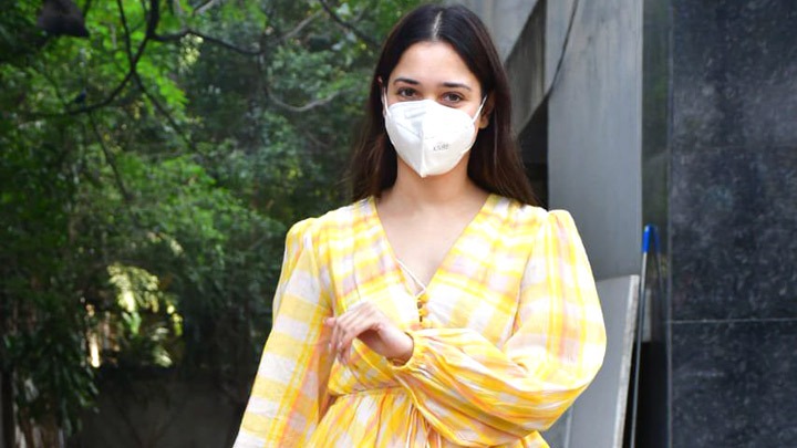 Tamanna Bhatia spotted post-lunch with friends at Bandra