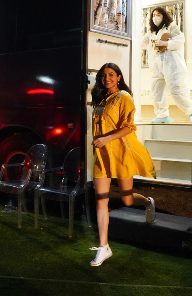 Anushka Sharma glows in a bright yellow dress as she steps out for shooting another advertisement