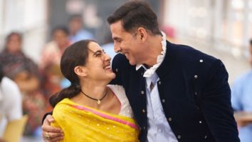 Akshay Kumar is all smiles in this candid still with Sara Ali Khan from Atrangi Re as he begins shooting