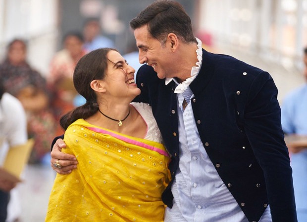 Akshay Kumar is all smiles in this candid still with Sara Ali Khan from Atrangi Re as he begins shooting