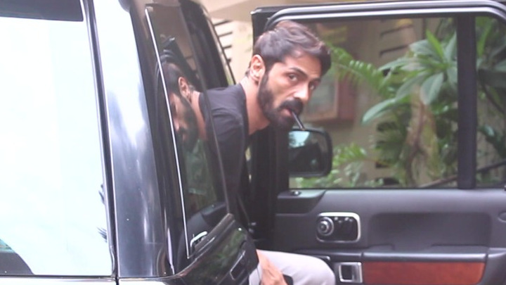 Arjun Rampal spotted at his residence in Bandra