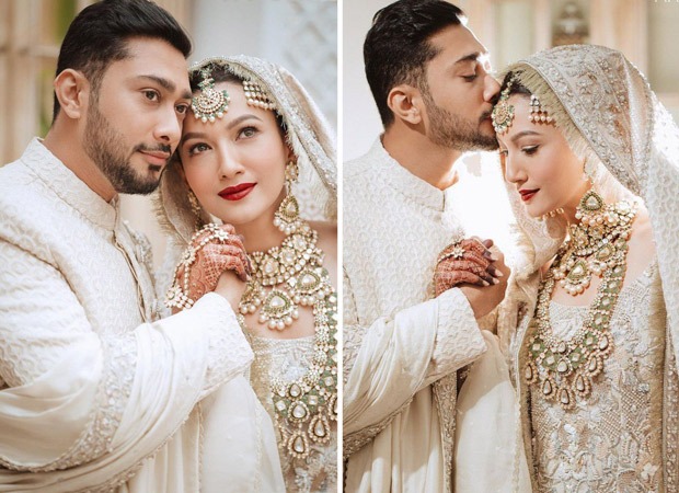 Gauahar Khan and Zaid Darbar look like royalty in ivory outfits in the first pictures from their nikaah 
