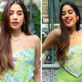 Janhvi Kapoor opts for budget friendly scarf top and cropped green pants that costs around Rs. 8.2k as she films for What Women Want