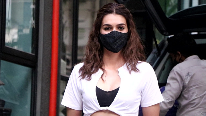 Kriti Sanon snapped arriving at Maddock films office Khar