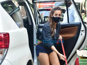 Photos: Malaika Arora spotted in Bandra with her pet