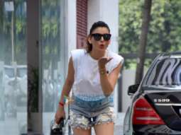 Photos: Urvashi Rautela and Dhvani Bhanushali snapped outside T-Series office in Andheri