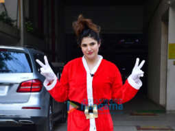 Photos: Zareen Khan snapped in Santa outfit ahead of Christmas celebration