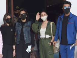 Ranbir Kapoor, Alia Bhatt, Neetu Singh and Riddhima Kapoor Sahani snapped at the Kalina airport