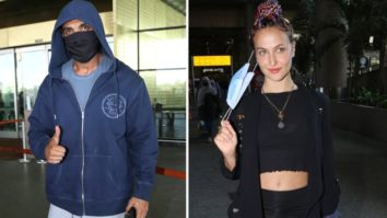 Spotted – John Abraham and Elli AvrRam at Airport