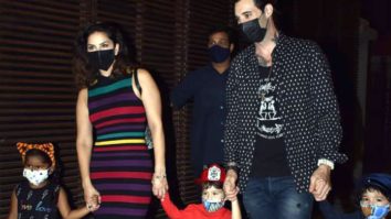 Sunny Leone and Daniel Weber snapped with their kids at Estella, Juhu