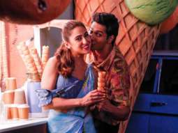 Varun Dhawan gives a sweet kiss to Sara Ali Khan on their ice cream date in the song ‘Mirchi Lagi Toh’ from Coolie No. 1