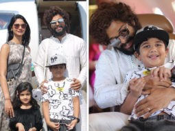 Allu Arjun shares candid moments from inside their chartered flight as he heads to Udaipur with his family