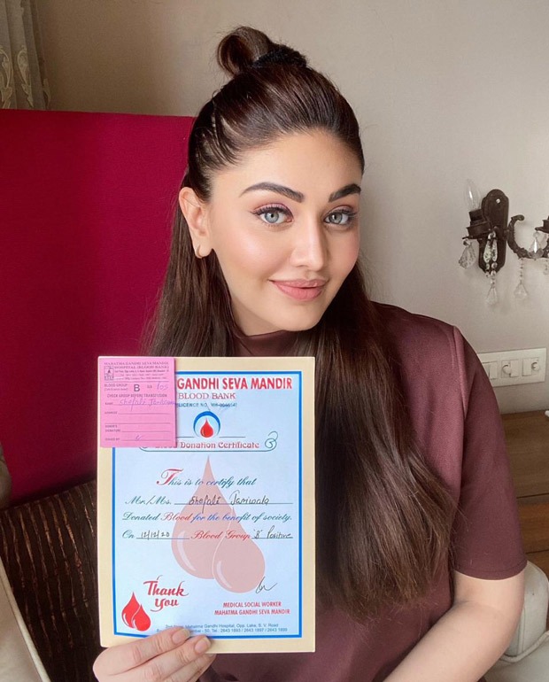 Shefali Jariwala donates blood on her birthday to spread awareness