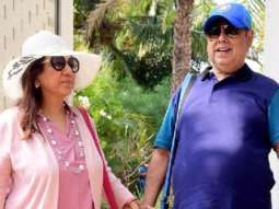 David Dhawan with family leaving from Alibaug