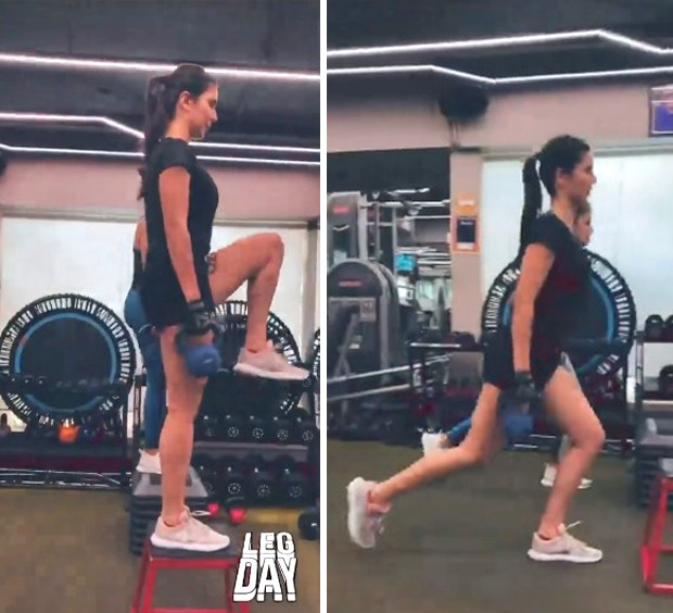 Katrina Kaif kickstarts her day by lifting weights and sweating it out in the gym Katrina Kaif kickstarts her day by lifting weights and sweating it out in the gym